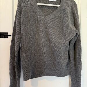 Old Navy Charcoal V-Neck Women's Sweater